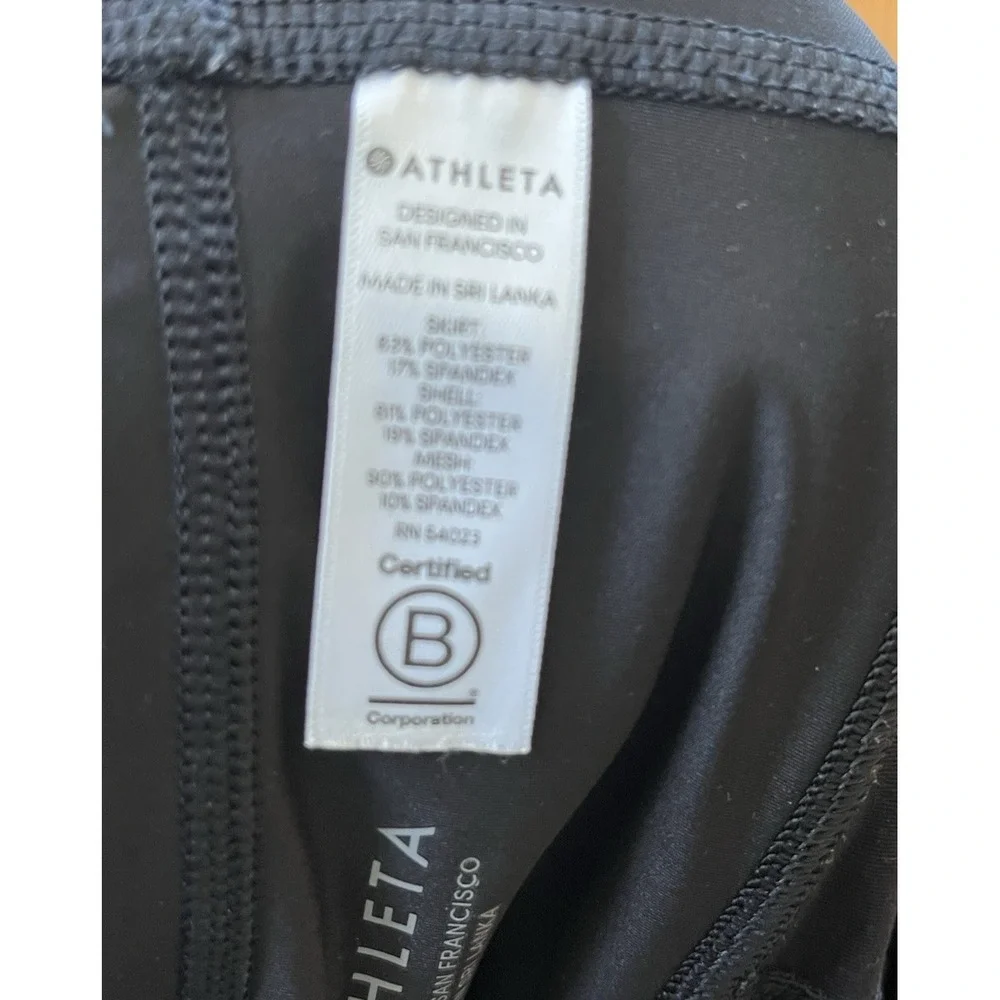 Athleta Momentum Black Tennis Zip Pocket Athletic Skort‎ Women's Medium